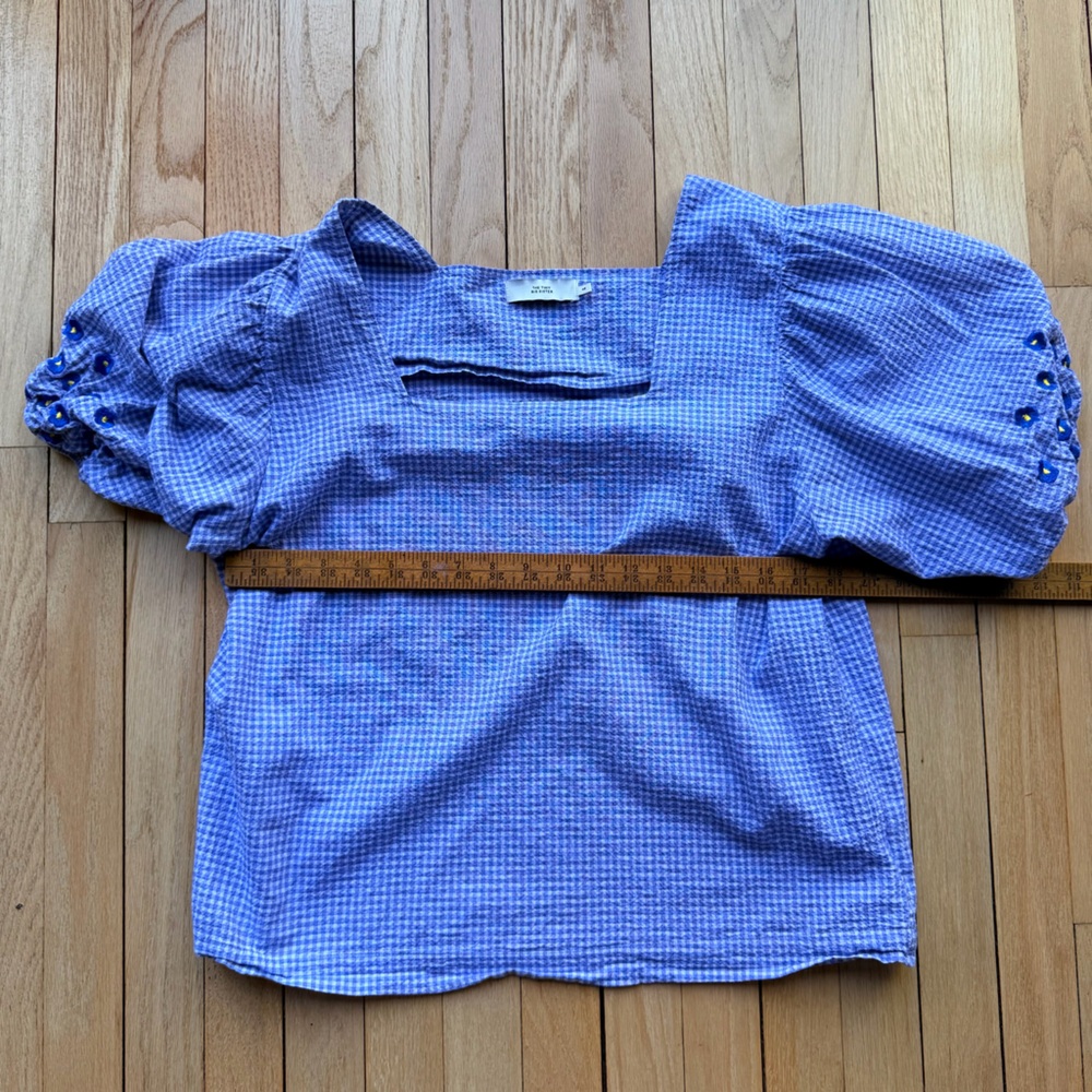 The Tiny Big Sister Checkered Gingham Blouse With… - image 4